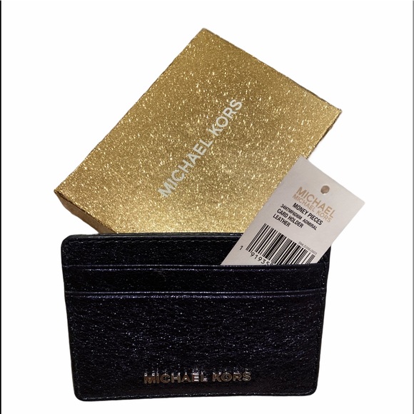 Michael Kors Handbags - MICHAEL KORS CRACKLE LEATHER CARD HOLDER